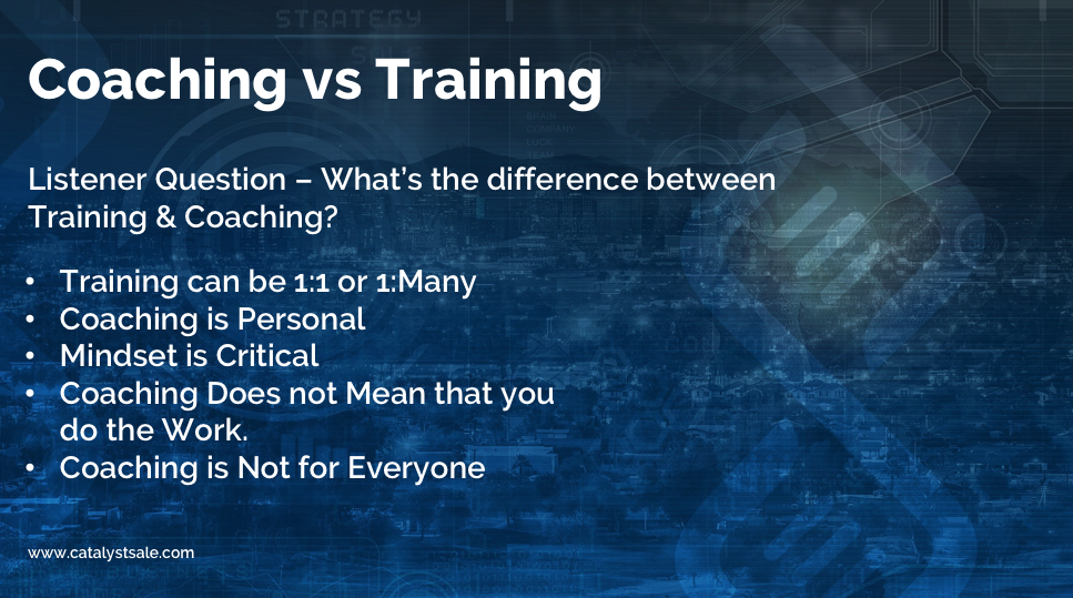 Coaching vs Training